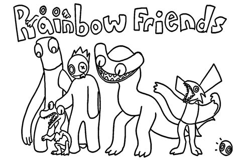 rainbow friends para colorir